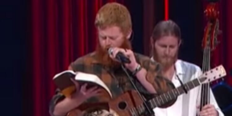 At his Grand Ole Opry debut, Oliver Anthony read a passage from the New Testament Book of Matthew.