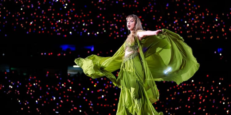 Taylor Swift performs her "Eras Tour" in Rio de Janeiro, Brazil, on Nov. 17. During that show, Ana Clara Benevides Machado collapsed in the crowd and died.