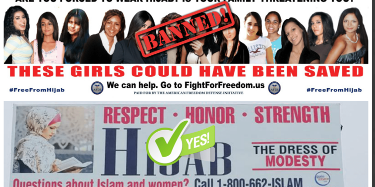 Dallas' biggest billboard company refuses to run public service ad to help at-risk Muslim girls while running ads promoting hijab and "honor"