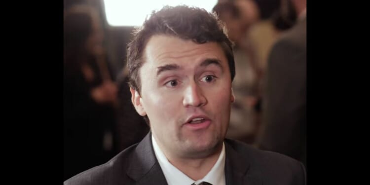 Charlie Kirk is interviewed at the AmericaFest conference in Phoenix.