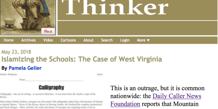 Pamela Geller, American Thinker: Islamizing the Schools: The Case of West Virginia