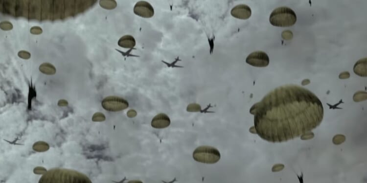 A scene from the original "Band of Brothers" series.