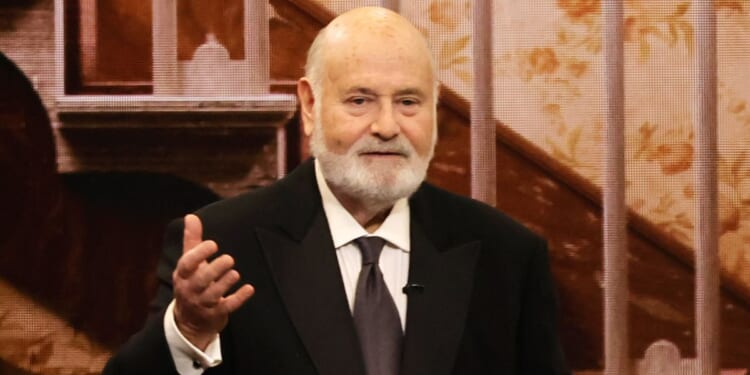 Rob Reiner speaks onstage during the 75th Primetime Emmy Awards at the Peacock Theater in Los Angeles on Jan.15.