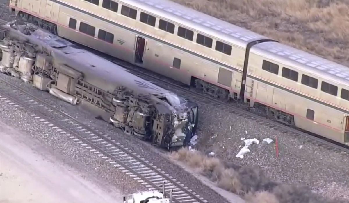 At least 2 people hospitalized after Amtrak train hits milk truck and derails in Colorado