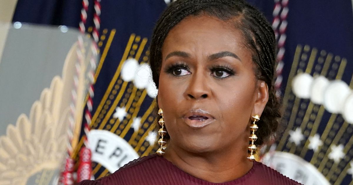 Former first lady Michelle Obama delivers remarks during a ceremony to unveil her official White House portrait in the East Room of the White House in Washington, D.C., on Sept. 7, 2022.