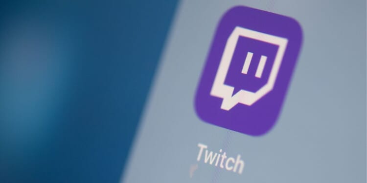 The logo of US live streaming platform Twitch.