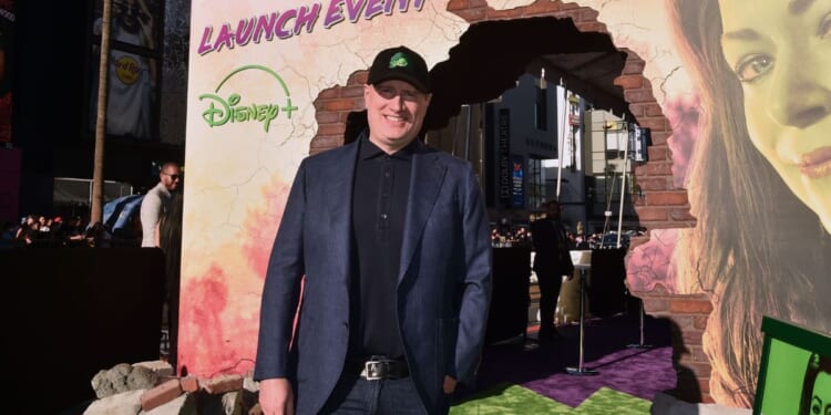 President of Marvel Studios Kevin Feige at the world premiere of "She-Hulk: Attorney at Law."