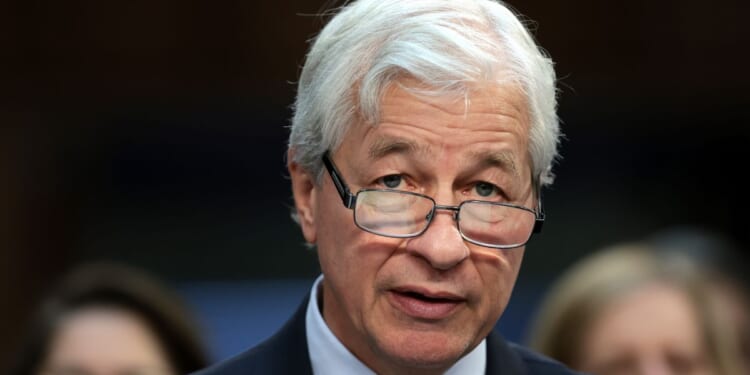 JPMorgan Chase CEO Jamie Dimon testifies during a Senate Banking Committee hearing at the Hart Senate Office Building in Washington, D.C., on Dec. 6.