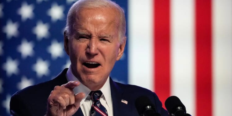 President Joe Biden speaks during a campaign event in Blue Bell, Pennsylvania, on Friday.