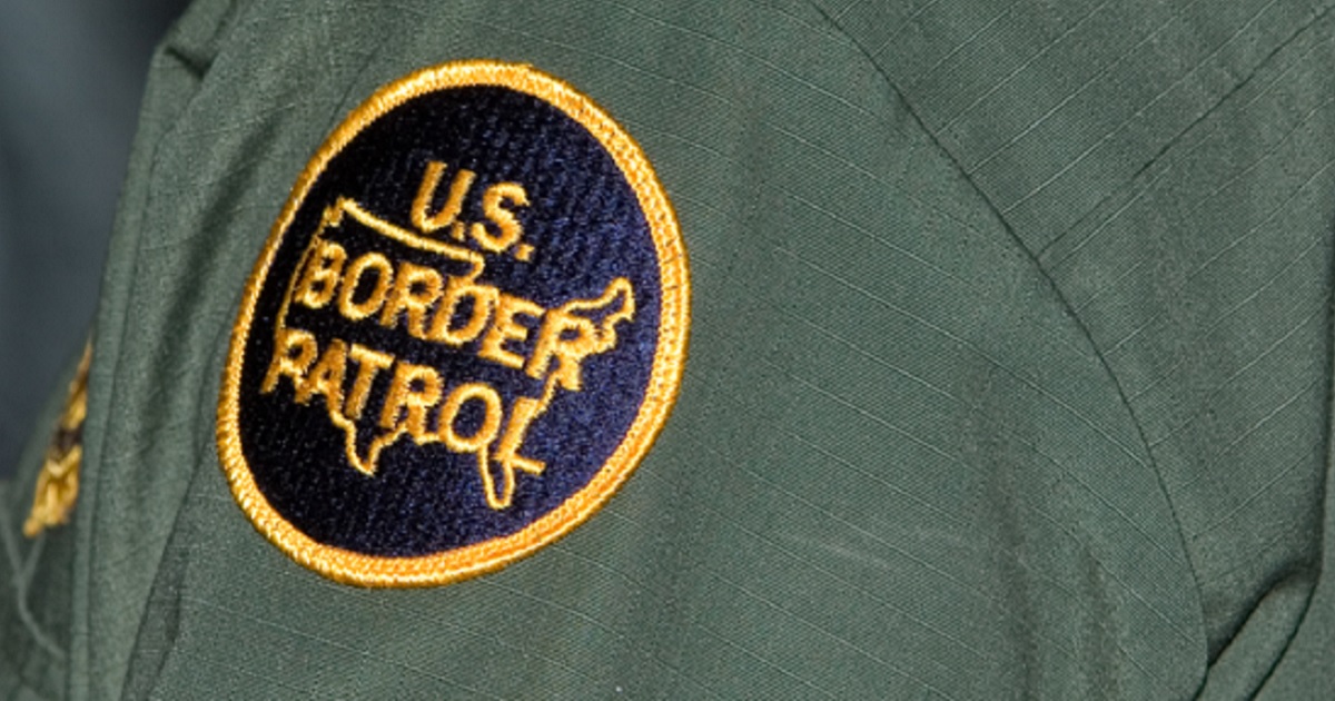 A Border Patrol agent's arm badge.