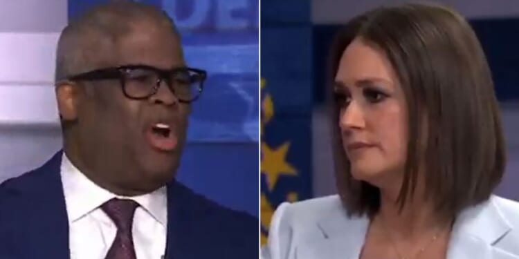 Charles Payne, left, and Jessica Tarlov discuss MAGA on Fox News on Tuesday.