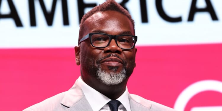 Brandon Johnson is pictured in a file photo from a National Urban League conference in July in Houston.