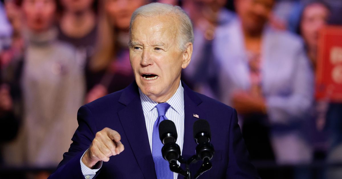 President Joe Biden speaks Tuesday at a pro-abortion rally at George Mason University in Manassas, Virginia.