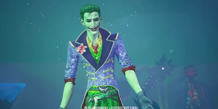 This YouTube screen shot shows the revamped Joker in the new Suicide Squad: Kill the Justice League video game.