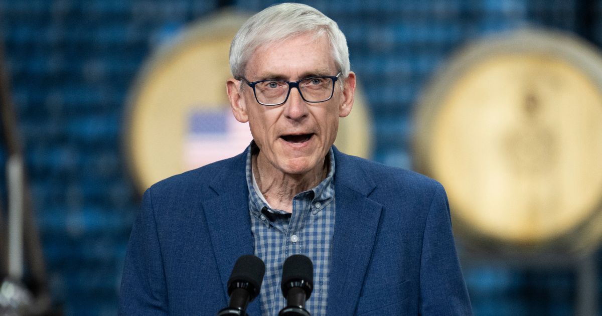 Wisconsin Gov. Tony Evers speaks about funding for the I-535 Blatnik Bridge before a visit by President Joe Biden in Superior, Wisconsin, on Thursday.