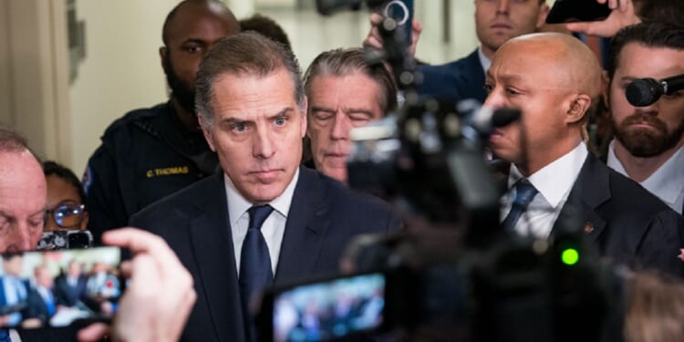 Hunter Biden is pictured in a Jan. 10 file photo as he left a House Oversight Committee meeting on Capitol Hill.