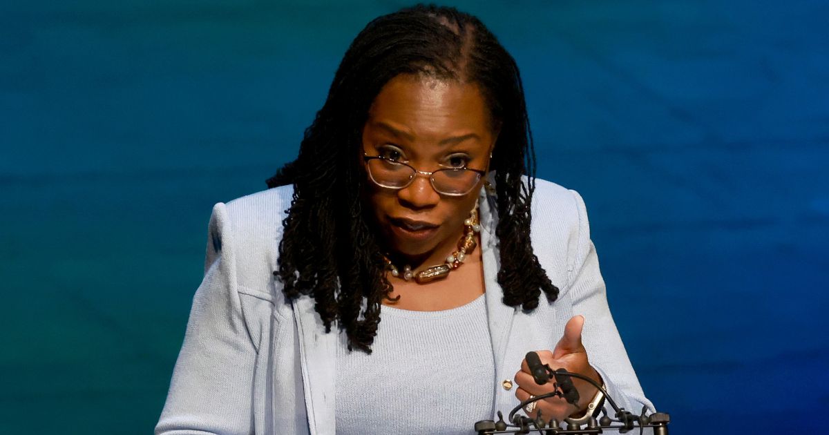 Supreme Court Associate Justice Ketanji Brown Jackson speaks during a street renaming ceremony for her in Cutler Bay, Florida, on March 6.