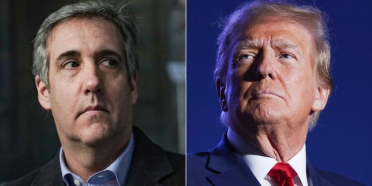 On Tuesday, U.S. District Judge Lewis J. Liman dismissed Michael Cohen's, left, retaliation claim against former President Donald Trump, right, for the second time.