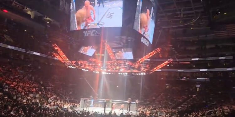 Fans chant "F*** Trudeau" at UFC 297 in Toronto on Saturday.