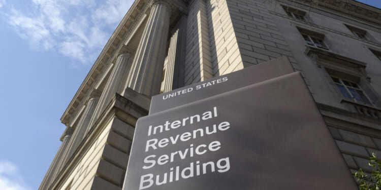 The exterior of the Internal Revenue Service building is seen in Washington, D.C., on March 22, 2013.