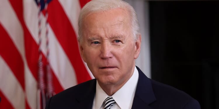 President Joe Biden attends a meeting of the Reproductive Health Task Force at the White House in Washington, D.C., on Monday.