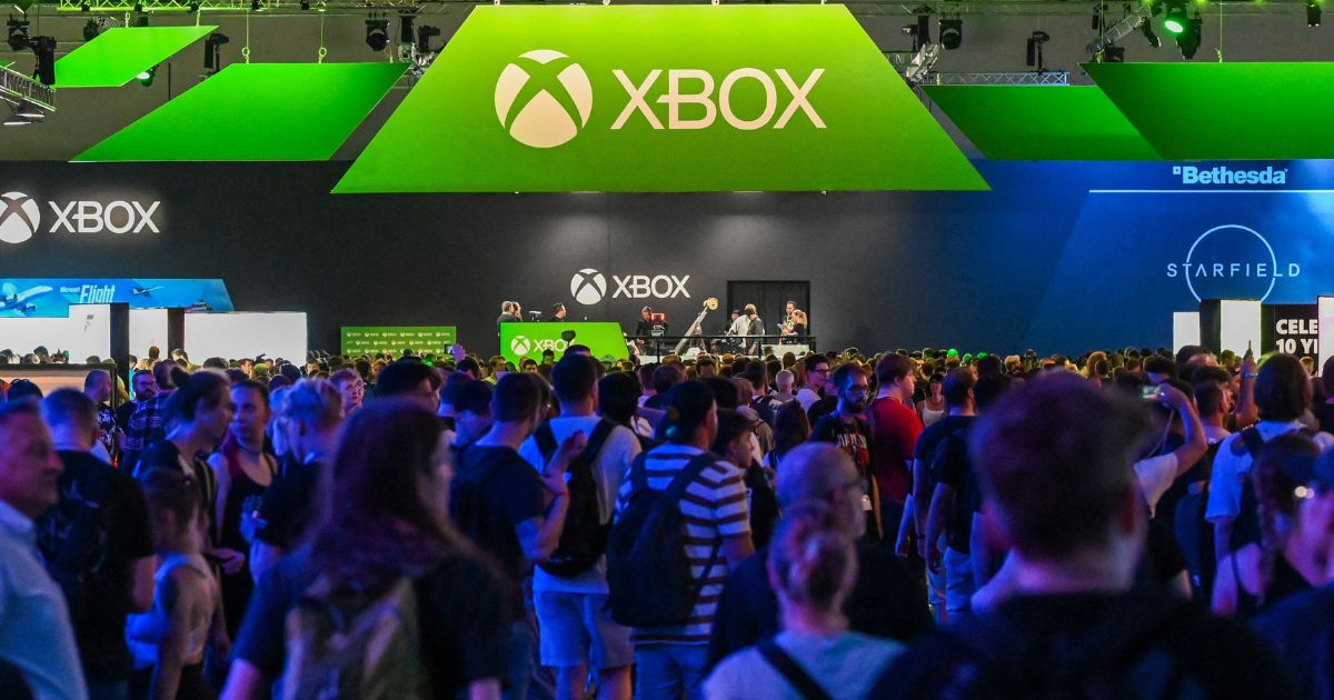 The Xbox booth at Gamescom in Cologne, Germany, in 2023.