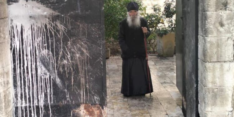 The Church of Bee’r Yaakov in the West Bank was attacked by Palestinians with guns. molotov cocktails, and rocks on Sunday. The Greek Orthodox church is located near Jacob's Well.