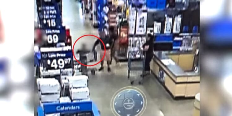 A still from surveillance footage showing an alleged attempted kidnapping on Friday at a Walmart in Lee County, Florida.