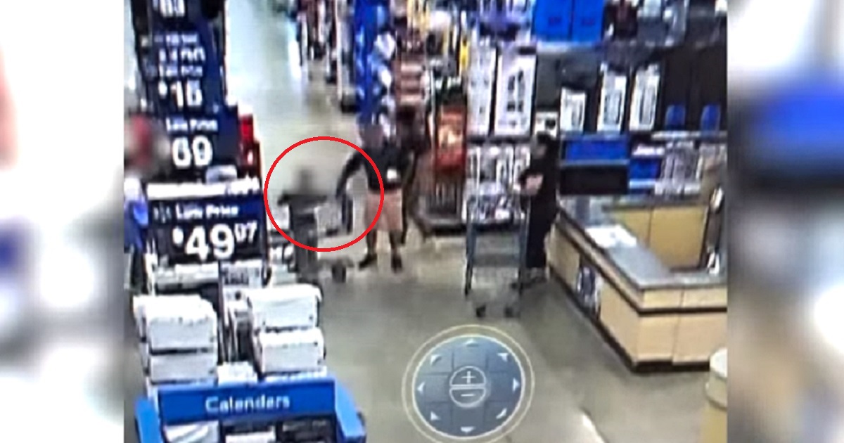 A still from surveillance footage showing an alleged attempted kidnapping on Friday at a Walmart in Lee County, Florida.