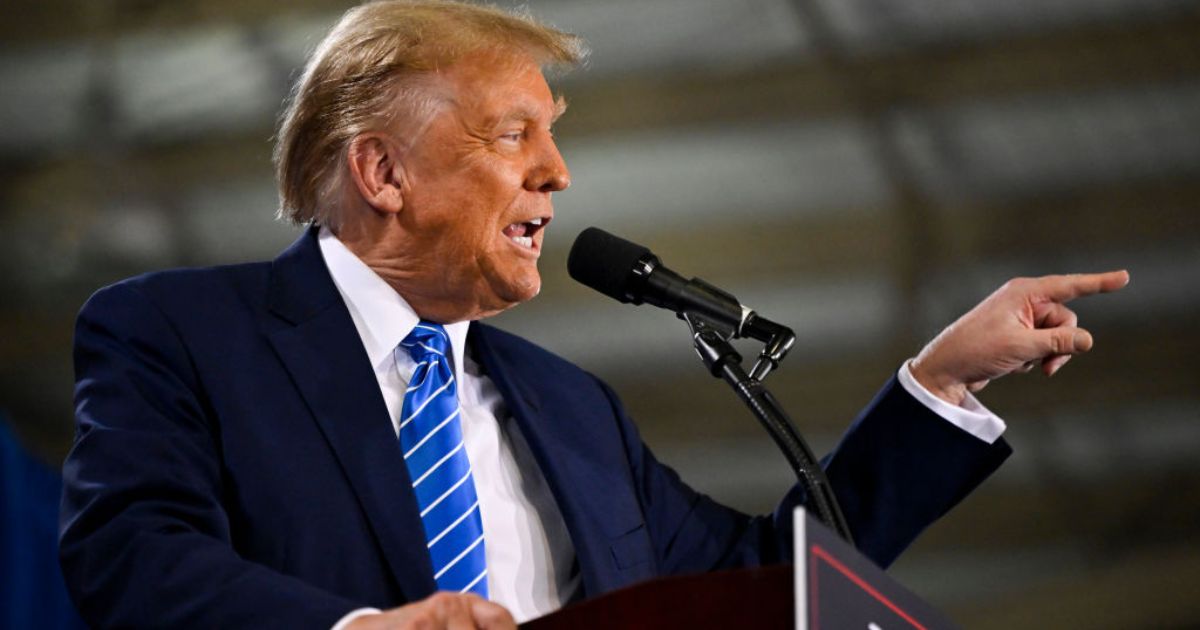 Former President Donald Trump speaks during a campaign event in Las Vegas, Nevada, on Saturday.