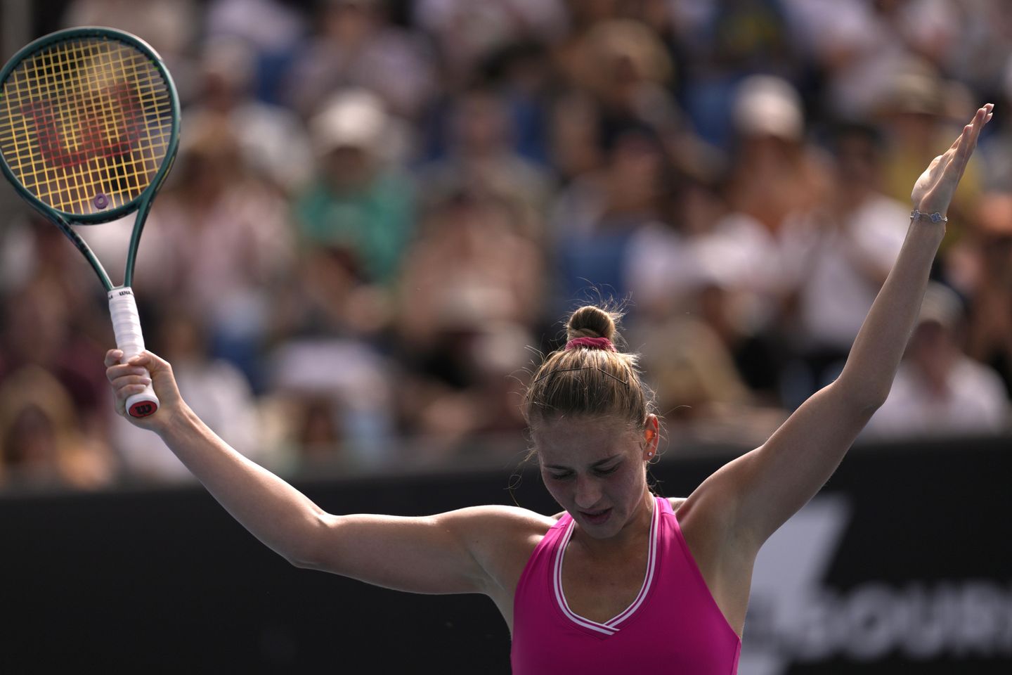 Without handshakes, Ukrainian players trying to keep message alive at Australian Open