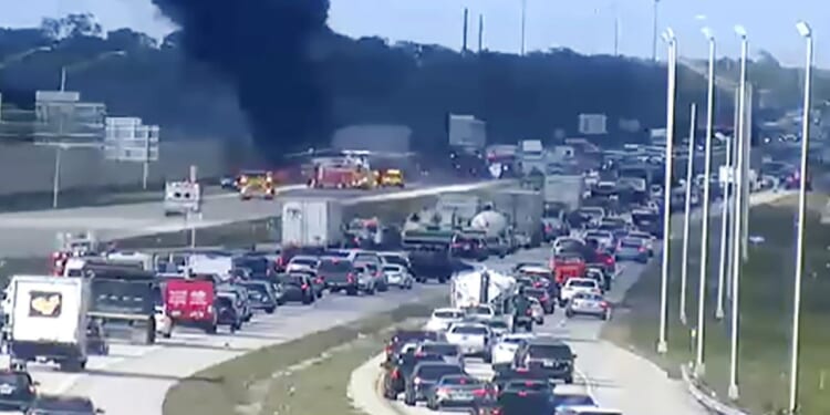 Small plane collides with vehicle during emergency landing on southwest Florida interstate