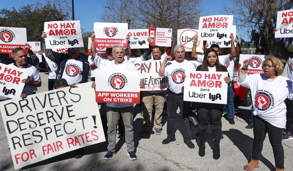 Thousands of U.S., U.K. delivery, ride-hailing drivers go on strike on Valentine's Day