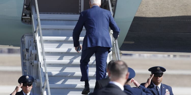 Biden stumbles again, this time on short stairs of Air Force One