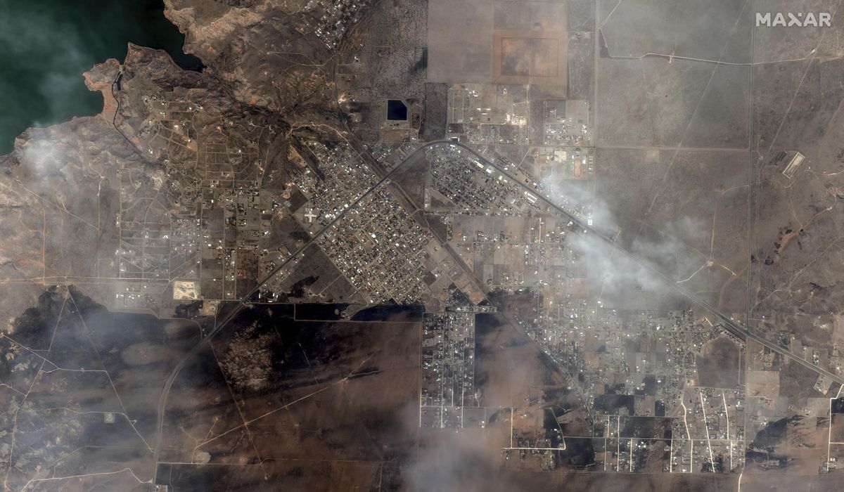 A wildfire scorching the Texas Panhandle has grown to the largest in state history