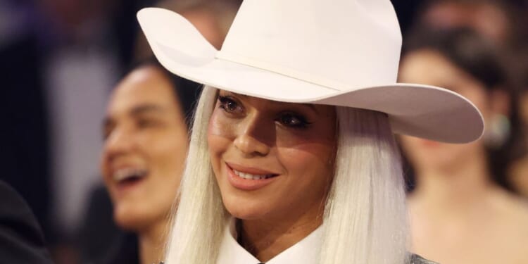 Beyonce attends the 66th GRAMMY Awards in Los Angles, California, on Feb. 4.