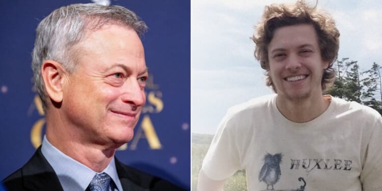 Actor Gary Sinise, left, paid tribute to his late son Mac, right, on Tuesday.