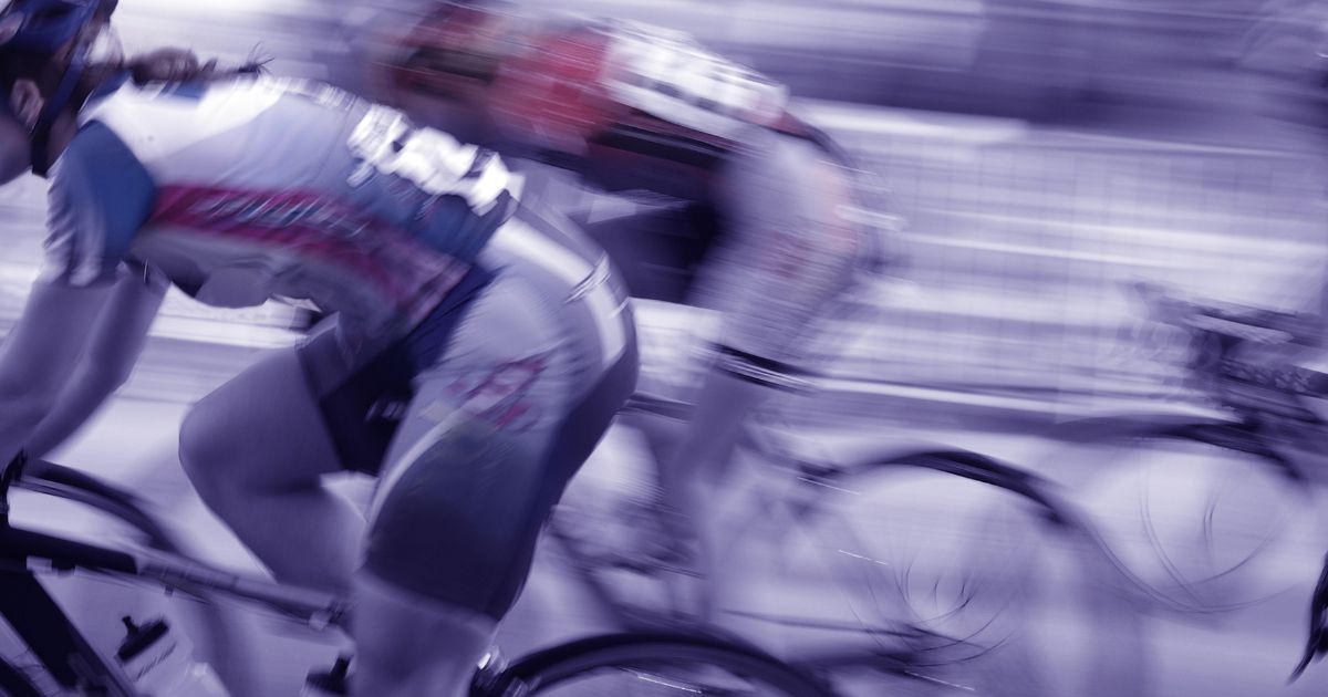 A stock photo shows women cyclists in a race.