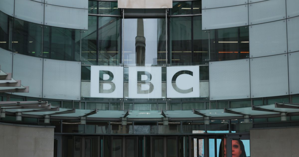 The exterior of BBC in London, England, is pictured on Feb. 20.