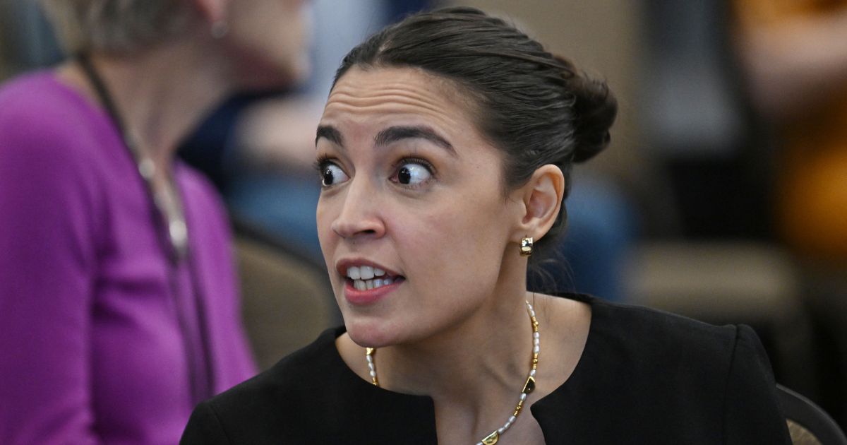 New York Rep. Alexandria Ocasio-Cortez attends the House Democratic Caucus Issues Conference in Leesburg, Virginia, on Feb. 8.