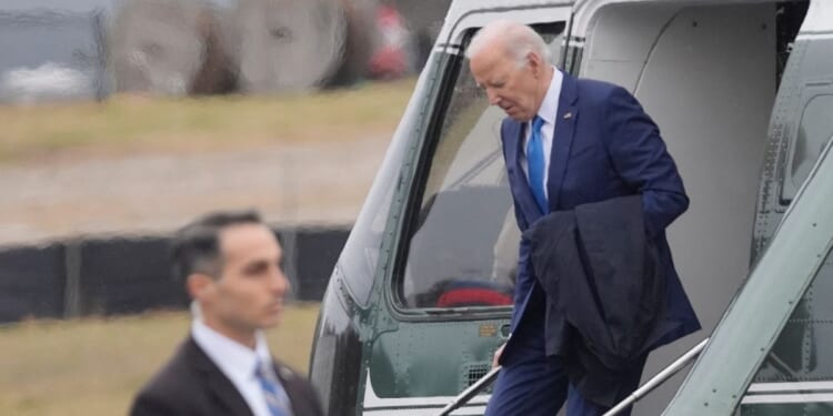 President Joe Biden arriving at Walter Reed National Military Medical Center