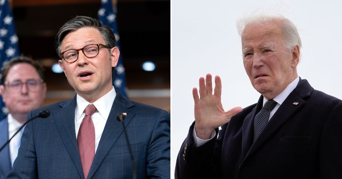 House Speaker Mike Johnson and President Joe Biden