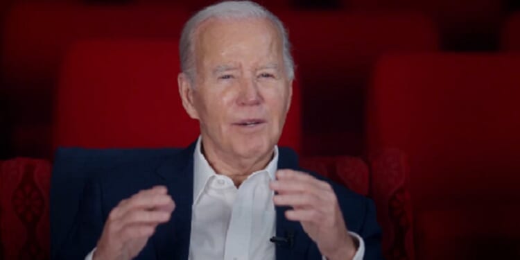 President Joe Biden in a video released by the White House on Sunday.