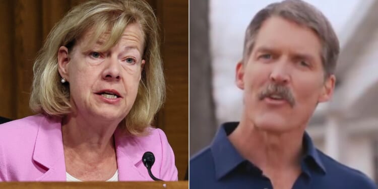 Republican Eric Hovde, right, announced he was running for Senate in Wisconsin, going against Democratic Sen. Tammy Baldwin, left.