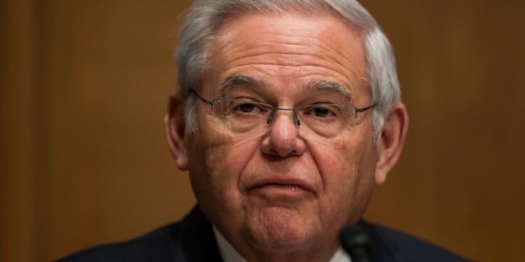 Sen. Bob Menendez attends a Senate Banking, Housing, and Urban Affairs committee hearing in Washington, D.C., on Jan. 11.