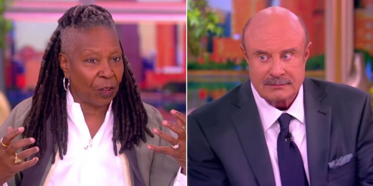 Dr. Phil, right, appeared on "The View" with co-host Whoopi Goldberg.