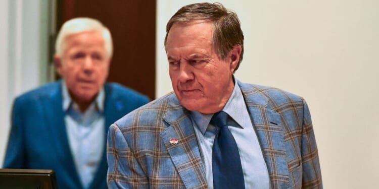 Bill Belichick arrives to announce he is leaving the New England Patriots during a news conference at Gillette Stadium in Foxborough, Massachusetts, on Jan. 11.