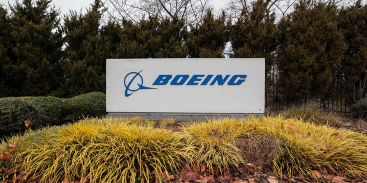 The Boeing logo is pictured at Boeing's 737 factory in Renton, Washington on January 25. The Alaska Airlines and United Airlines have resumed flying Boeing Max 9 aircraft, which were grounded after an emergency landing on a MAX on Jan. 5 following the mid-flight blowout of a panel on the jet.