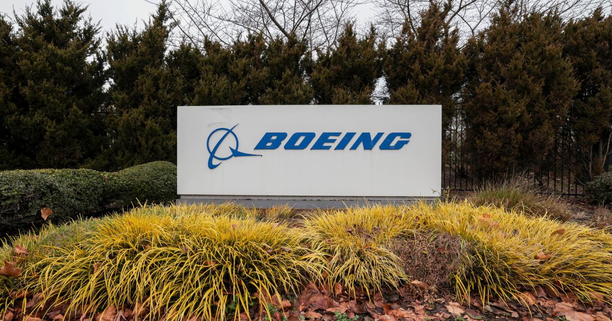 The Boeing logo is pictured at Boeing's 737 factory in Renton, Washington on January 25. The Alaska Airlines and United Airlines have resumed flying Boeing Max 9 aircraft, which were grounded after an emergency landing on a MAX on Jan. 5 following the mid-flight blowout of a panel on the jet.