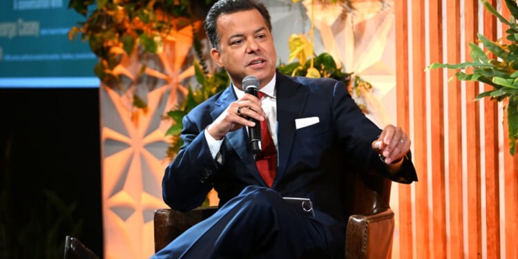 John Avlon speaks no stage at The Got Your 6 Summit in New York City on June 15, 2022.